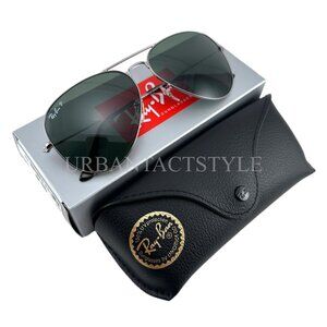 Ray Ban Aviator Gold Classic Polarized Green Sunglasses RB3025 001/58 62 mm